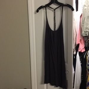 Braided Racerback jersey knit mini dress/coverup